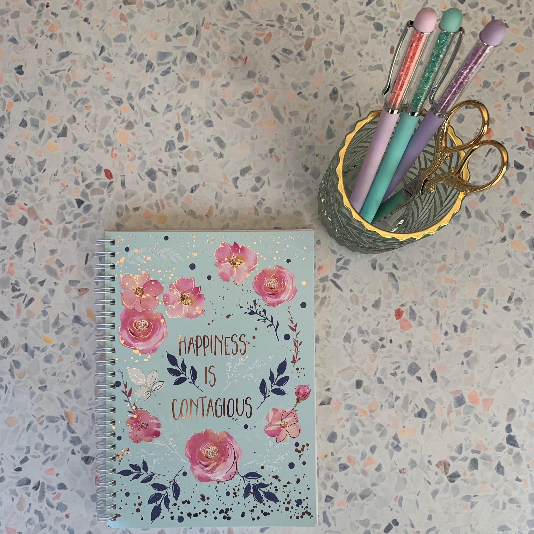 Happiness is Contagious A5 Notebook
