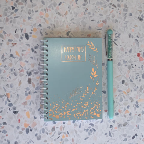Happy Mind Happy Life A6 Notebook
