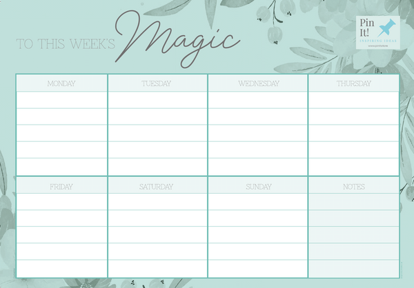 Mint Weekly Planner